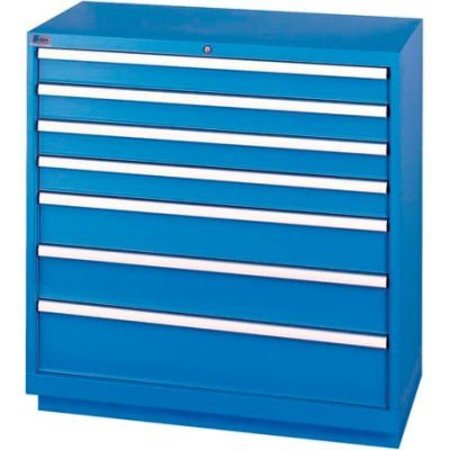 LISTA INTERNATIONAL ListaÂ 7 Drawer Shallow Depth Cabinet - Bright Blue, Individual Lock XSHS0900-0702BBRG